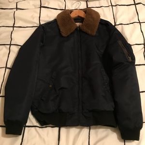 J CREW Wallace & Barnes Nylon-twill Bomber Jacket